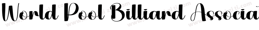World Pool Billiard Association字体转换